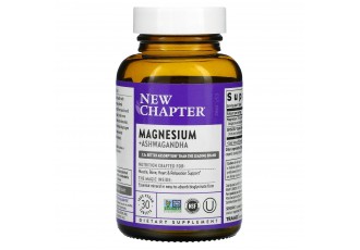 New Chapter Magnesium + Ashwagandha, 30 vege tabs